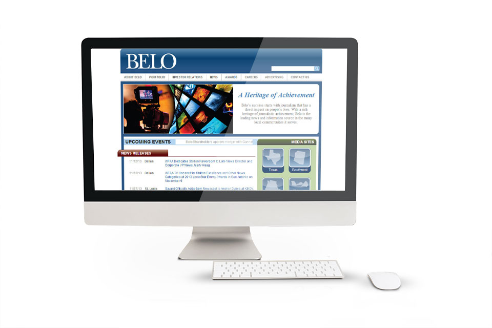 Computer with Belo Corp Site